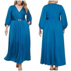 Eliza J Teal Blue Maxi Dress